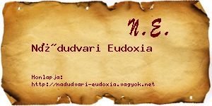 Nádudvari Eudoxia névjegykártya